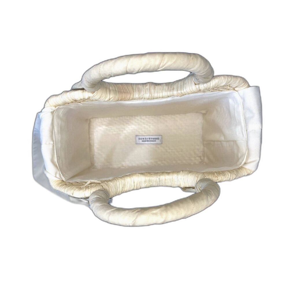 Sensi Studio X REVOLVE Midi Straw Handbag - Cream / Beige - Picture 5 of 6